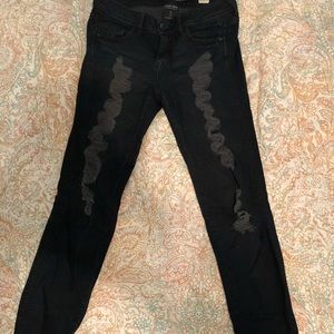 sneak peek denim distressed jeans